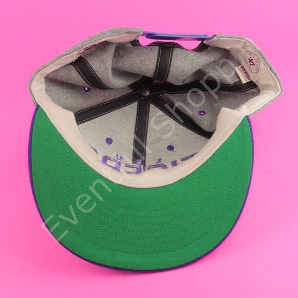 47 LSU Tigers Hat Mens Gray Purple Wool Flannel Snapback - Picture 9 of 9